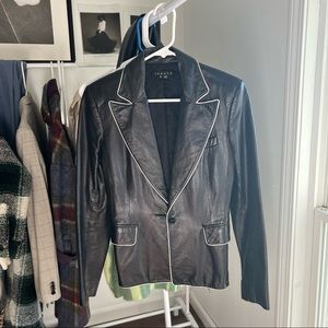 Theory vegan leather blazer